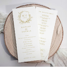 Elegante Vintage-Wappen Gold Klassische Hochzeit