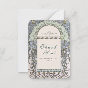 Elegante Vintage Wasserfarbe TFlat Note Card Mitteilungskarte