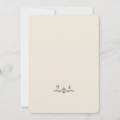 Elegante Vintage Wasserfarben Hochzeitsblumen Einladung (Rückseite)