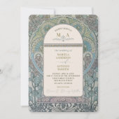 Elegante Vintage Wasserfarben Hochzeitsblumen Einladung (Vorderseite)