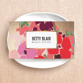 Elegante Vintage Wasserfarben Kunst, Dichtung und  Visitenkarte