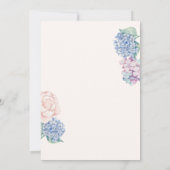 Elegante Vintage Wasserfarbenpeonies Einladung (Rückseite)