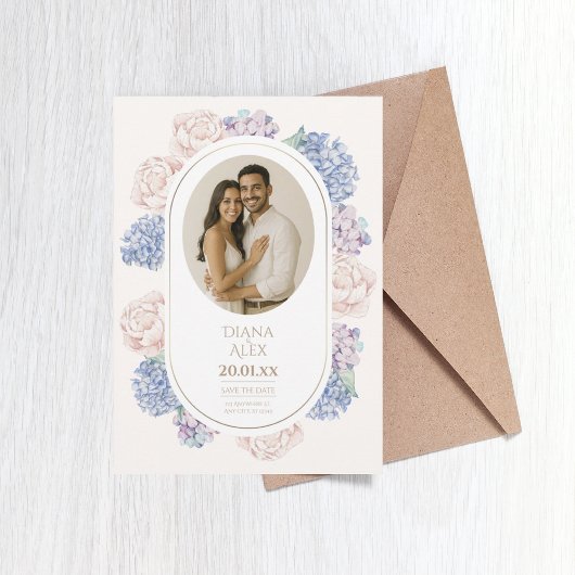 Elegante Vintage Wasserfarbenpeonies Einladung