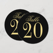 Elegante Vintage Wedding Circle Tischnummer Card (Vorne/Hinten)