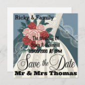 Elegante Vintage Wedding Einladung Cover (Vorne/Hinten)