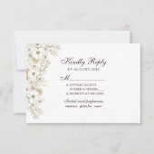 Elegante Vintage Wedding RSVP Card Karte (Vorderseite)