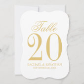 Elegante Vintage Wedding Tischnummer Card (Rückseite)