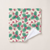 Elegante Vintage Weihnachten | Badhandtuch Set (Waschlappen)