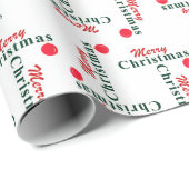 Elegante Vintage Weihnachten, Hanging Ornament Geschenkpapier (Rolleneckpunkt)