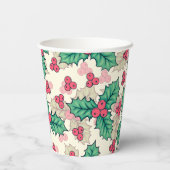 Elegante Vintage Weihnachten | Pappbecher (Rückseite)