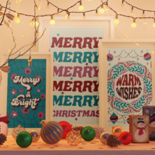 Elegante vintage Weihnachts-Launen mit warmen Wüns Poster