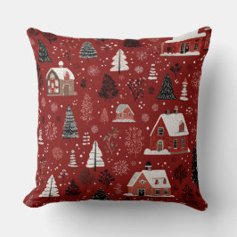 Elegante Vintage Weihnachts-Ornament Pillow Kissen