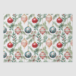 Elegante Vintage Weihnachts-Ornamente Seidenpapier