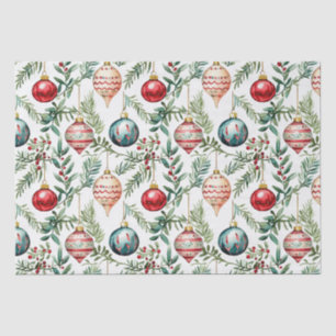 Elegante Vintage Weihnachts-Ornamente Seidenpapier
