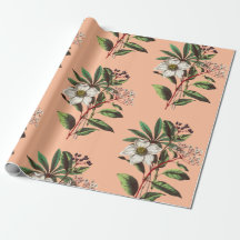 Elegante Vintage Weihnachts-Rose Peach Orange