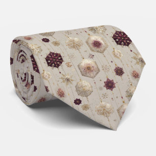 Elegante Vintage-Weihnachtsdekoration Pflaume Gold Krawatte