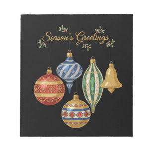 Elegante Vintage-Weihnachtsdekorationen Festtagsgr Notizblock