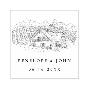 Elegante Vintage-Weingut-Hochzeit am Traumziel Gummistempel