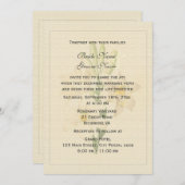 Elegante Vintage, weiße Lilienhochzeit Einladung (Vorne/Hinten)