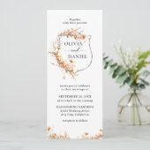 Elegante Vintage Whimsical-Wildblumen Hochzeit Einladung (Stehend Vorderseite)