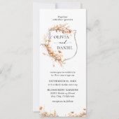 Elegante Vintage Whimsical-Wildblumen Hochzeit Einladung (Vorderseite)