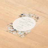 Elegante Vintage Wildblume Acryleinladungen (Ablage )