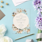 Elegante Vintage Wildblume Acryleinladungen (In Situ (Hochzeit))