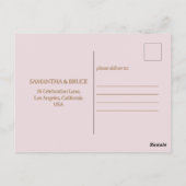 Elegante Vintage Wildblume | SAVE THE DATE Postkarte (Rückseite)