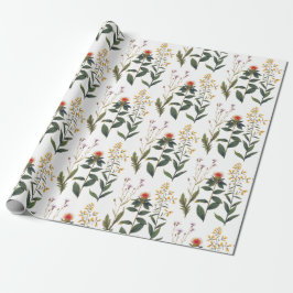 Elegante Vintage Wildblumen Natur Lover Geschenkpapier