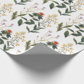 Elegante Vintage Wildblumen Natur Lover Geschenkpapier (Ecke)