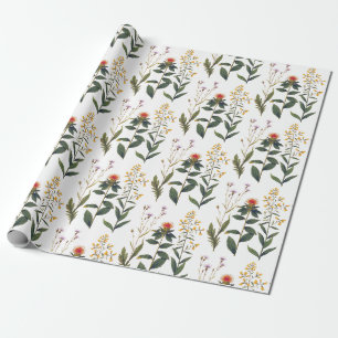 Elegante Vintage-Wildblumen-Naturliebhaber Geschenkpapier