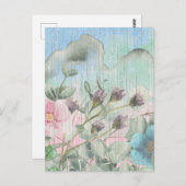 Elegante Vintage Wildblumen Postkarte (Vorne/Hinten)