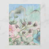Elegante Vintage Wildblumen Postkarte (Vorderseite)