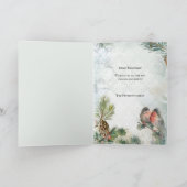 Elegante Vintage Winter Weihnachtsmänner Feiertagskarte (Innenseite)