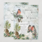 Elegante Vintage Winter Weihnachtsmänner Feiertagskarte (Vorne/Hinten)