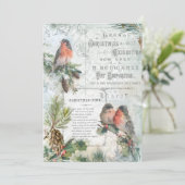 Elegante Vintage Winter Weihnachtsmänner Feiertagskarte (Stehend Vorderseite)