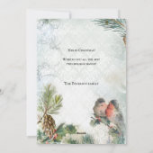 Elegante Vintage Winter Weihnachtsmänner Feiertagskarte (Rückseite)