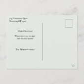 Elegante Vintage Winter Weihnachtsmänner Feiertagspostkarte (Rückseite)