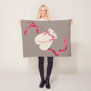 Elegante Vintage-Winterhandschuh-Schleifen-Spitze Fleecedecke