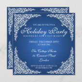 Elegante Vintage Wirbel Einladung (Vorne/Hinten)