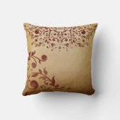 Elegante Vintage Wirbel Kissen (Rückseite)