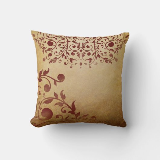 Elegante Vintage Wirbel Kissen (Vorderseite)