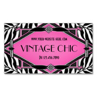 Elegante Vintage-Zebra-Art-Deco-Rosa-Diamant