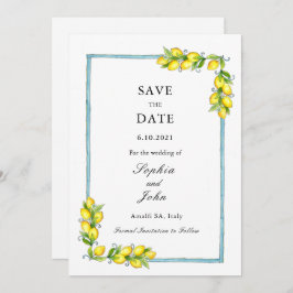 Elegante Vintage Zitronen Save the Date
