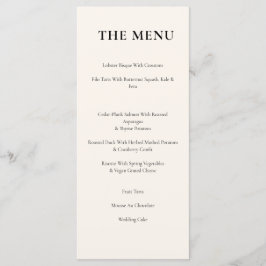 Elegante Vintage Zitrusfrüchtehochzeit Menükarte