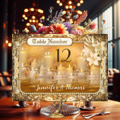 Elegante Vintage Zweifler-Tischnummer Tischnummer