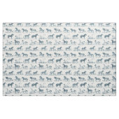 Elegante Vintages Blaues Pferd Stoff (Yard (91,4 cm))