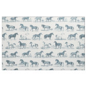 Elegante Vintages Blaues Pferd Stoff (Fat Quarter (45,7 x 55,9 cm))
