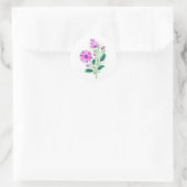 Elegante Violet-Blume Runder Aufkleber (Tasche)