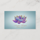 Elegante Violet Glitzer Lotus Blume Visitenkarte (Vorderseite)